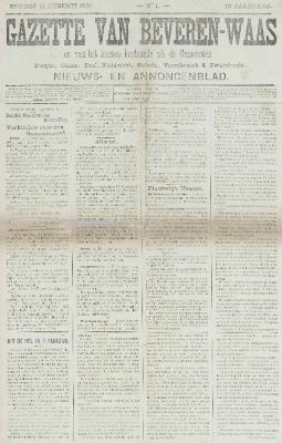 Gazette van Beveren-Waas 11/08/1901