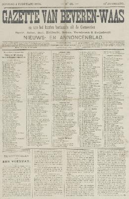 Gazette van Beveren-Waas 04/02/1894