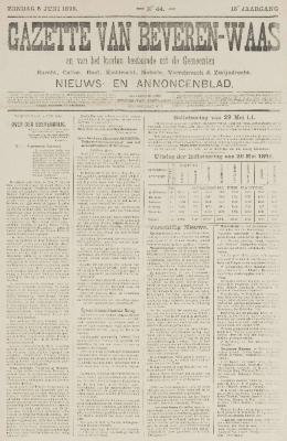 Gazette van Beveren-Waas 05/06/1898