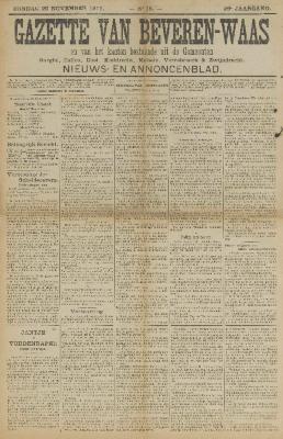 Gazette van Beveren-Waas 26/11/1911
