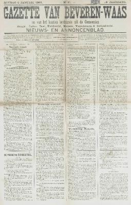 Gazette van Beveren-Waas 06/01/1907