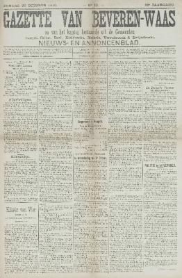 Gazette van Beveren-Waas 30/10/1910