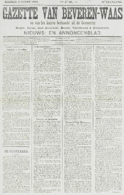 Gazette van Beveren-Waas 06/03/1904