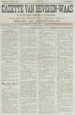 Gazette van Beveren-Waas 10/05/1891