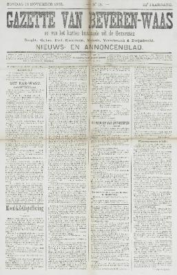 Gazette van Beveren-Waas 12/11/1905