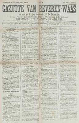 Gazette van Beveren-Waas 08/09/1907