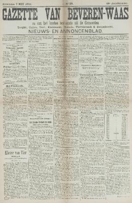 Gazette van Beveren-Waas 07/05/1911