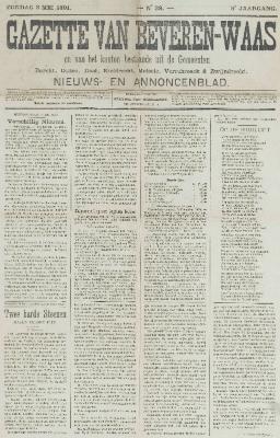 Gazette van Beveren-Waas 03/05/1891