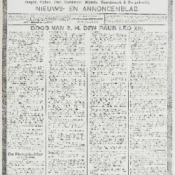 Gazette van Beveren-Waas 26/07/1903