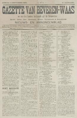 Gazette van Beveren-Waas 11/09/1892