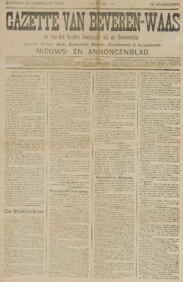 Gazette van Beveren-Waas 28/02/1897