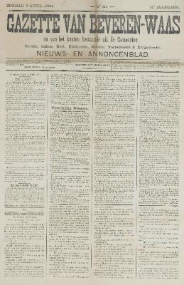 Gazette van Beveren-Waas 09/04/1893