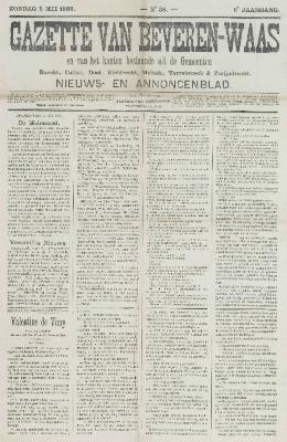 Gazette van Beveren-Waas 05/05/1889