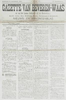 Gazette van Beveren-Waas 17/10/1886