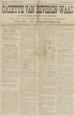 Gazette van Beveren-Waas 27/03/1898