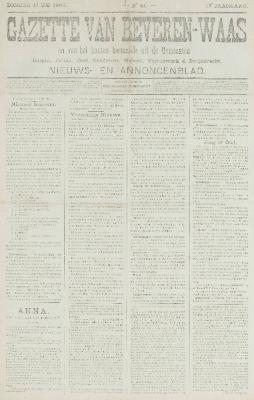 Gazette van Beveren-Waas 13/05/1900
