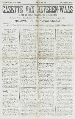 Gazette van Beveren-Waas 17/06/1906