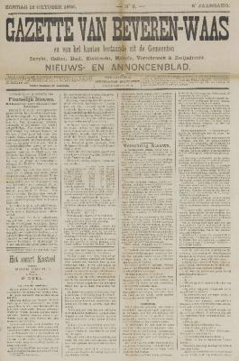 Gazette van Beveren-Waas 12/10/1890