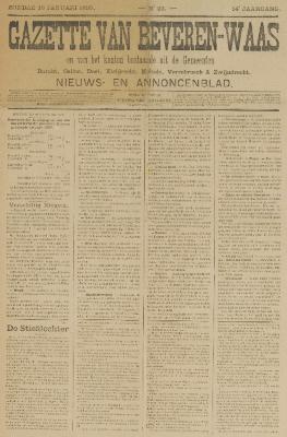 Gazette van Beveren-Waas 10/01/1897