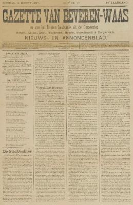 Gazette van Beveren-Waas 14/03/1897