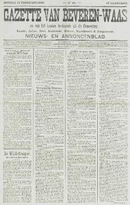 Gazette van Beveren-Waas 12/02/1899