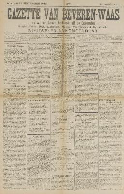 Gazette van Beveren-Waas 28/09/1913