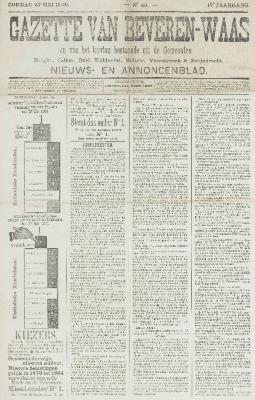 Gazette van Beveren-Waas 27/05/1900