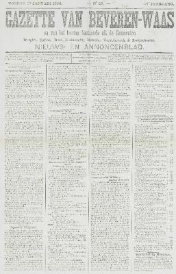 Gazette van Beveren-Waas 17/01/1904