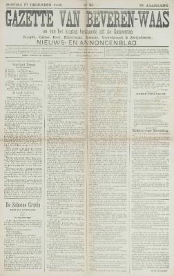 Gazette van Beveren-Waas 27/12/1908