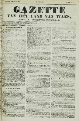 Gazette van het Land van Waes 12/02/1854