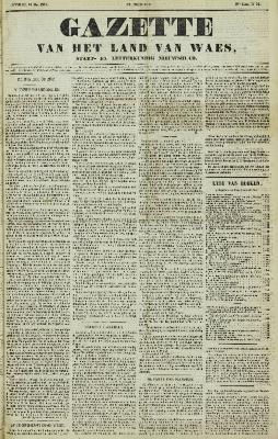 Gazette van het Land van Waes 31/05/1857