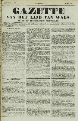 Gazette van het Land van Waes 21/05/1854