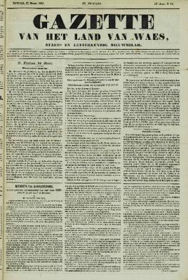 Gazette van het Land van Waes 27/03/1853