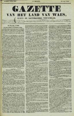 Gazette van het Land van Waes 10/07/1853
