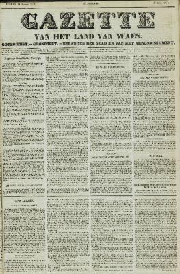 Gazette van het Land van Waes 10/10/1858