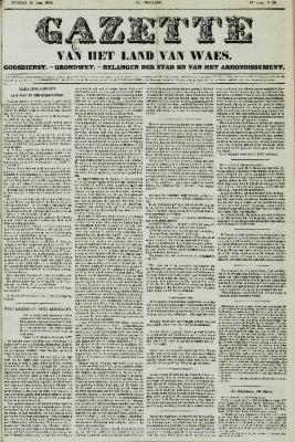 Gazette van het Land van Waes 20/06/1858