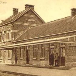 Prentkaart Spoorlijn 59 station Melsele