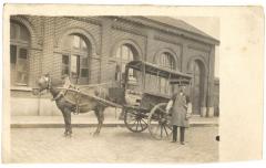 Man met paard en kar