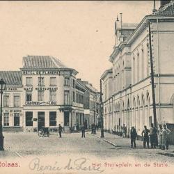 Prentkaart Spoorlijn 59 station Sint- Niklaas 1903