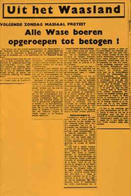 Krantenartikel tegen de industrialisering in het Waasland